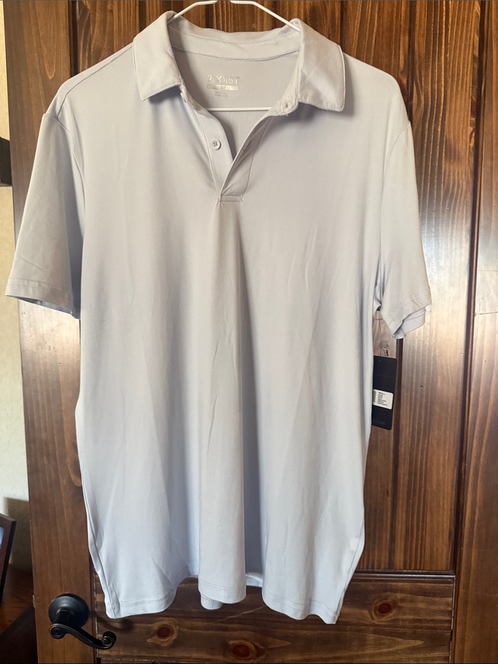 2xist Light Gray Men's Polo - Short Sleeve Performance